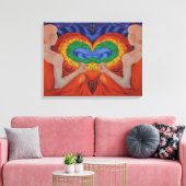 Kunstschilderij canvasprint Conversatie dubbel Canvas Afdruk (Insitu (Woonkamer))