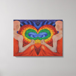 Kunstschilderij canvasprint Conversatie dubbel Canvas Afdruk