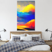 Kunstschilderij is hedendaagse abstracte kunst canvas afdruk (Insitu (Slaapkamer))