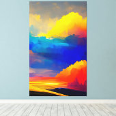 Kunstschilderij is hedendaagse abstracte kunst canvas afdruk (Insitu (Houten vloer))