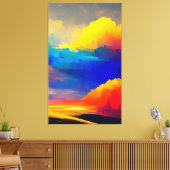 Kunstschilderij is hedendaagse abstracte kunst canvas afdruk (Insitu (Woonkamer))