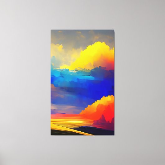 Kunstschilderij is hedendaagse abstracte kunst canvas afdruk (Voorkant)