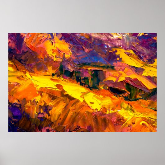 Kunstschilderij met paletkniefsel, canvas, abs poster (Voorkant)