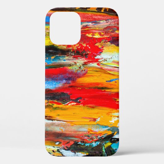Kunstschilderij met paletmessenzwart, parijs, rood Case-Mate iPhone case (Achterkant)