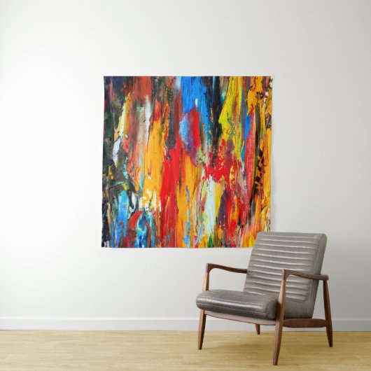 Kunstschilderij met paletmessenzwart, parijs, rood wandkleed (In Situ (horizontaal))