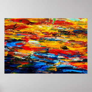 Kunstschilderij met palette-messenfemasterstuk, ve poster