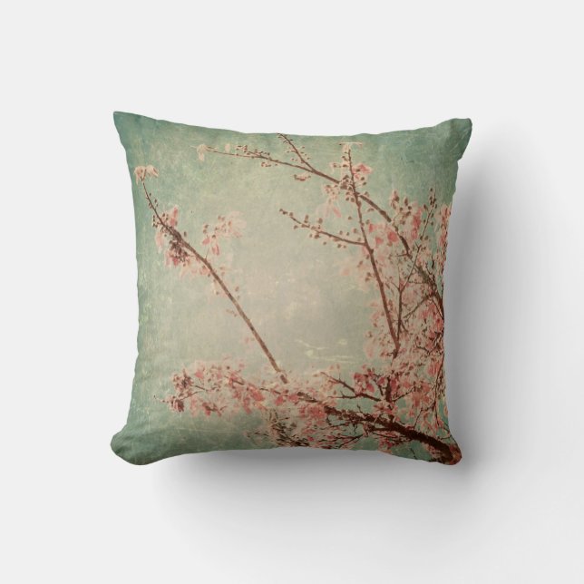  kunstschilderij, met retro-groene perzikbeige kussen (Voorkant)