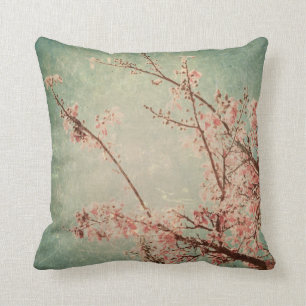  kunstschilderij, met retro-groene perzikbeige kussen