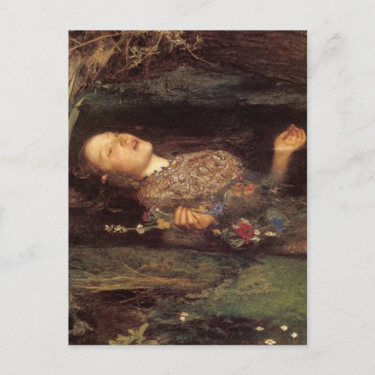 Kunstschilderij Ophelia Briefkaart (Voorkant)