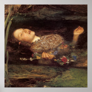 Kunstschilderij Ophelia Poster