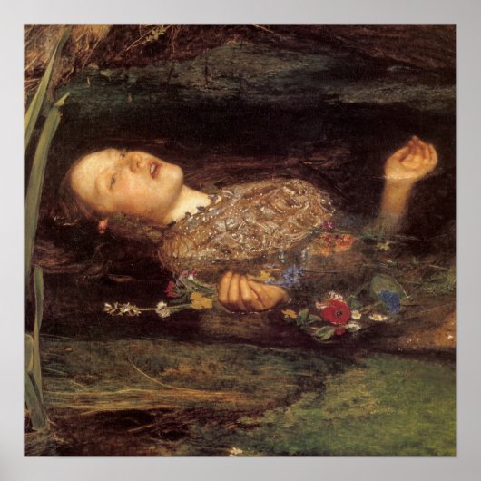 Kunstschilderij Ophelia Poster (Voorkant)