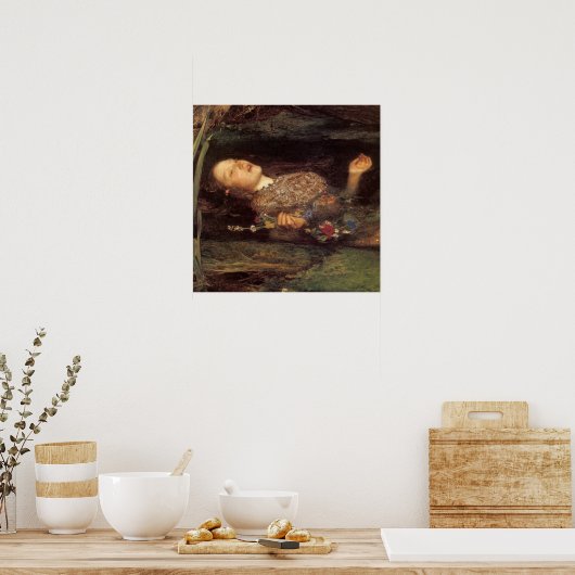 Kunstschilderij Ophelia Poster (Keuken)