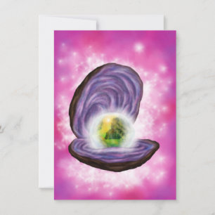 kunstschilderij Pearl Oyster met fantasielandschap