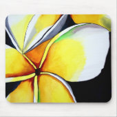 Kunstschilderij van Frangipani waterverf Muismat (Voorkant)