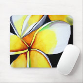 Kunstschilderij van Frangipani waterverf Muismat (Met muis)