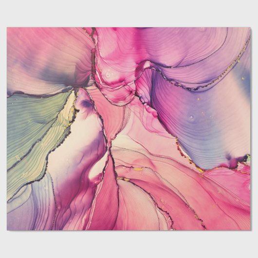 Kunstschilderij van natuurluxe abstracte vloeistof cadeaupapier (Vlak)