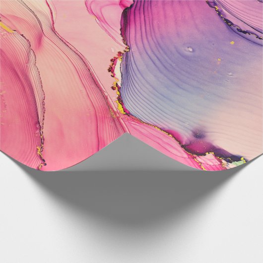 Kunstschilderij van natuurluxe abstracte vloeistof cadeaupapier (Hoek)