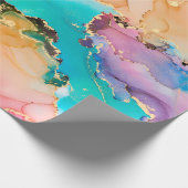 Kunstschilderij van natuurluxe abstracte vloeistof cadeaupapier (Hoek)