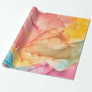 Kunstschilderij van natuurluxe abstracte vloeistof cadeaupapier