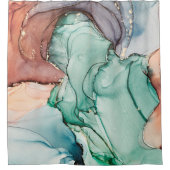 Kunstschilderij van natuurluxe abstracte vloeistof douchegordijn (Voorkant)