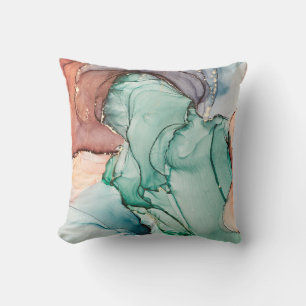 Kunstschilderij van natuurluxe abstracte vloeistof kussen