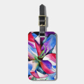 Kunstschilderij van Rainbow Azalea, waterverf Bagagelabel (Voorkant verticaal)
