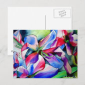 Kunstschilderij van Rainbow Azalea, waterverf Briefkaart (Voorkant / Achterkant)