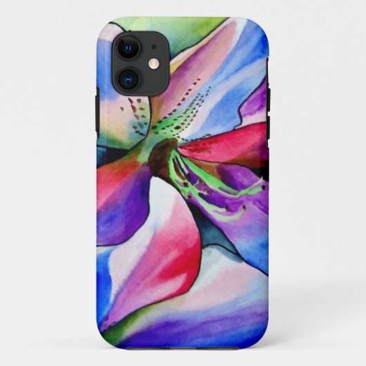 Kunstschilderij van Rainbow Azalea, waterverf Case-Mate iPhone Case (Achterkant)