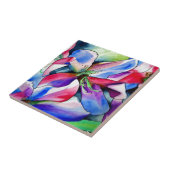 Kunstschilderij van Rainbow Azalea, waterverf Tegeltje (Zijkant)