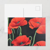 Kunstschilderij van Red Poppies Briefkaart (Voorkant / Achterkant)