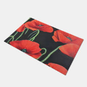 Kunstschilderij van Red Poppies Deurmat (Schuin)