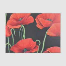 Kunstschilderij van Red Poppies Tissuepapier