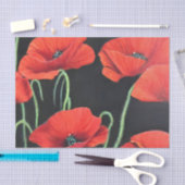 Kunstschilderij van Red Poppies Tissuepapier (Craft)
