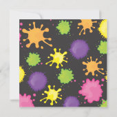 Kunstschilderij Verjaardagsfeestuitnodigingen op z Kaart (Achterkant)