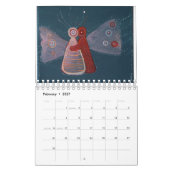 Kunstschilderijen Abstracte decoratieve kalender (Feb 2027)