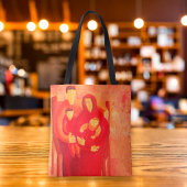 Kunstschilderijen met gezinszetel voor hedendaagse tote bag