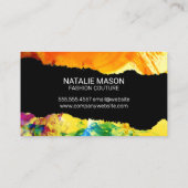 Kunstschilderijen | Visitekaartje met een Torn-eff (Achterkant)