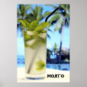 Kunstschildering met mes op de Mojito Poster (Voorkant)