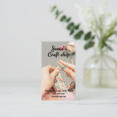 kunstschilderkunst kunstatelier kind breien visitekaartje (Staand voorkant)