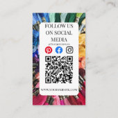 kunstschilderkunst kunstatelier kinder naaien visitekaartje (Achterkant)