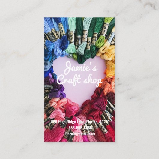 kunstschilderkunst kunstatelier kinder naaien visitekaartje (Voorkant)