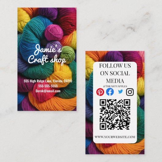 kunstschilderkunst kunstatelier kinder naaien visitekaartje (Voorkant / Achterkant)