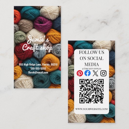 kunstschilderkunst kunstatelier kinder naaien visitekaartje (Voorkant / Achterkant)