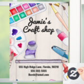 kunstschilderkunst kunstatelier kinder zakenwereld raamsticker (Huis)