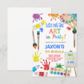 Kunstschilderkunst tekening jongen verjaardag uitn kaart (Voorkant / Achterkant)