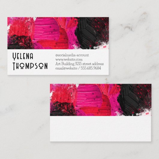 Kunstschilderlijn Achtergrond Visitekaartje (Voorkant / Achterkant)