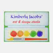 Kunstschilderpalet Paintborstel | Aangepaste Studi Deurmat (Voorkant)