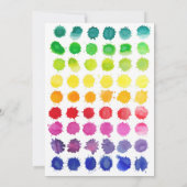 Kunstschilderpartij Kind uitnodiging op zaterdag (Achterkant)