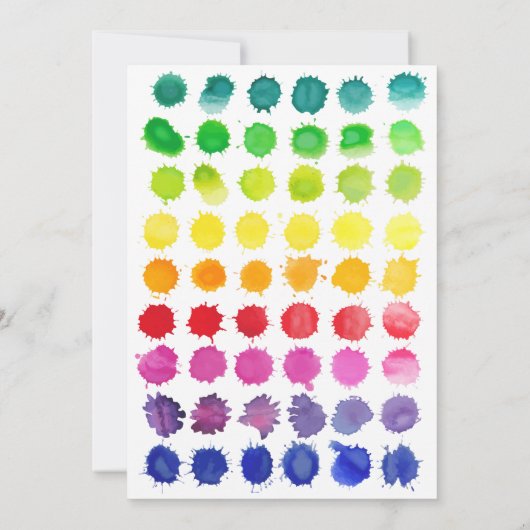 Kunstschilderpartij Kind uitnodiging op zaterdag (Achterkant)