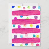 Kunstschilderpartij Waterverf Birthday-uitnodiging Kaart (Achterkant)